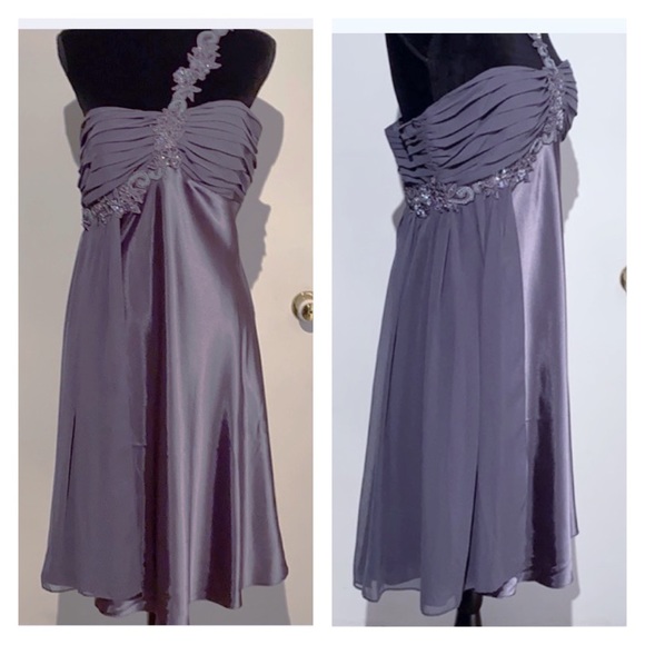 🍒 Le Chateau Satin & Crepe Dress!! - Picture 6 of 8